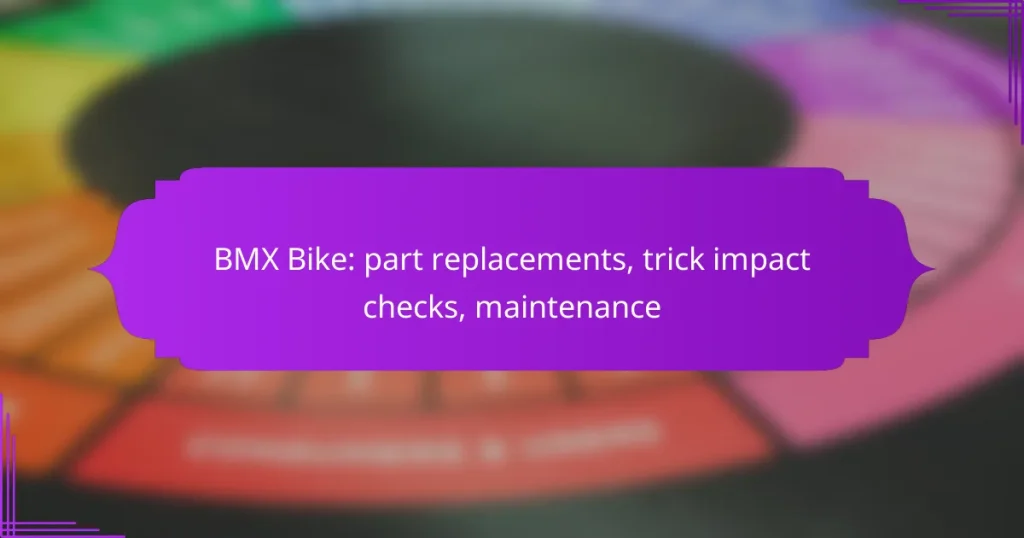 BMX Bike: part replacements, trick impact checks, maintenance