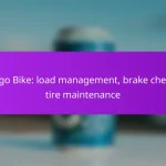 Cargo Bike: load management, brake checks, tire maintenance