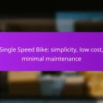 Single Speed Bike: simplicity, low cost, minimal maintenance