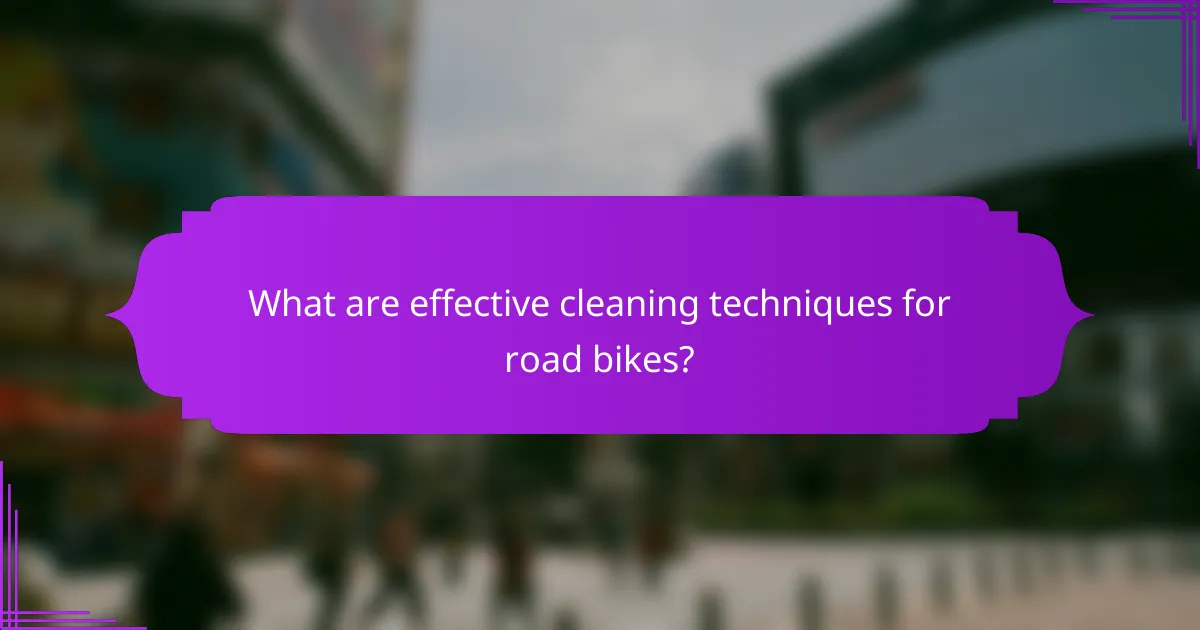 What are effective cleaning techniques for road bikes?